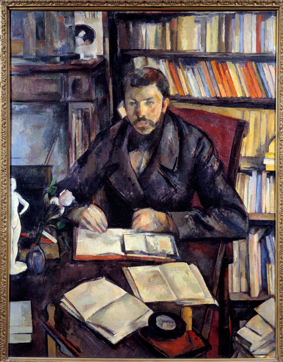 Portræt af Gustave Geffroy (1855-1926) Forfatter Maleri af Paul Cezanne (1839-1906) 1895 Søn. 1,16 x 0,89 m Paris, musee d