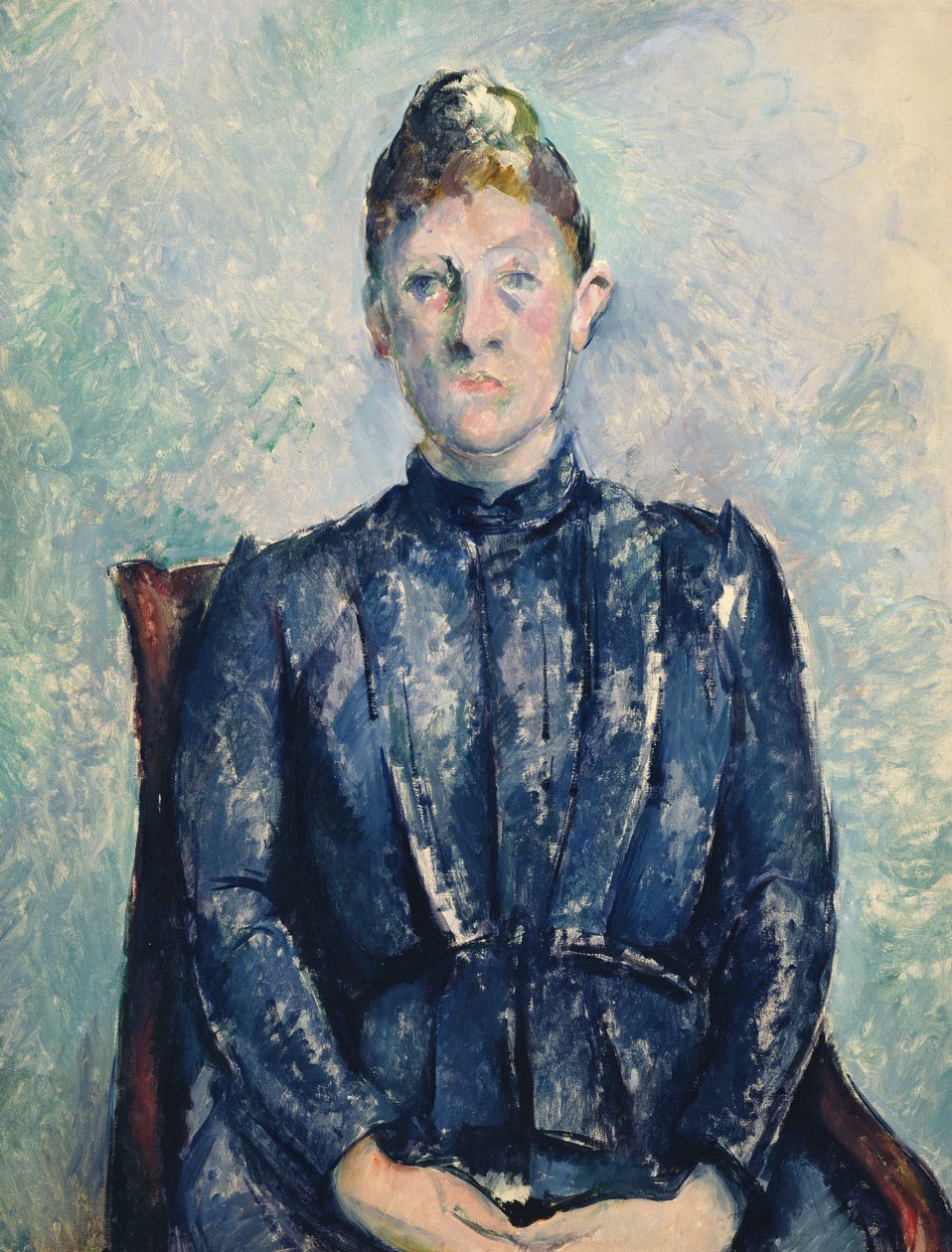 Portræt af Madame Cezanne, ca. 1890 (olie på lærred) af Paul Cézanne