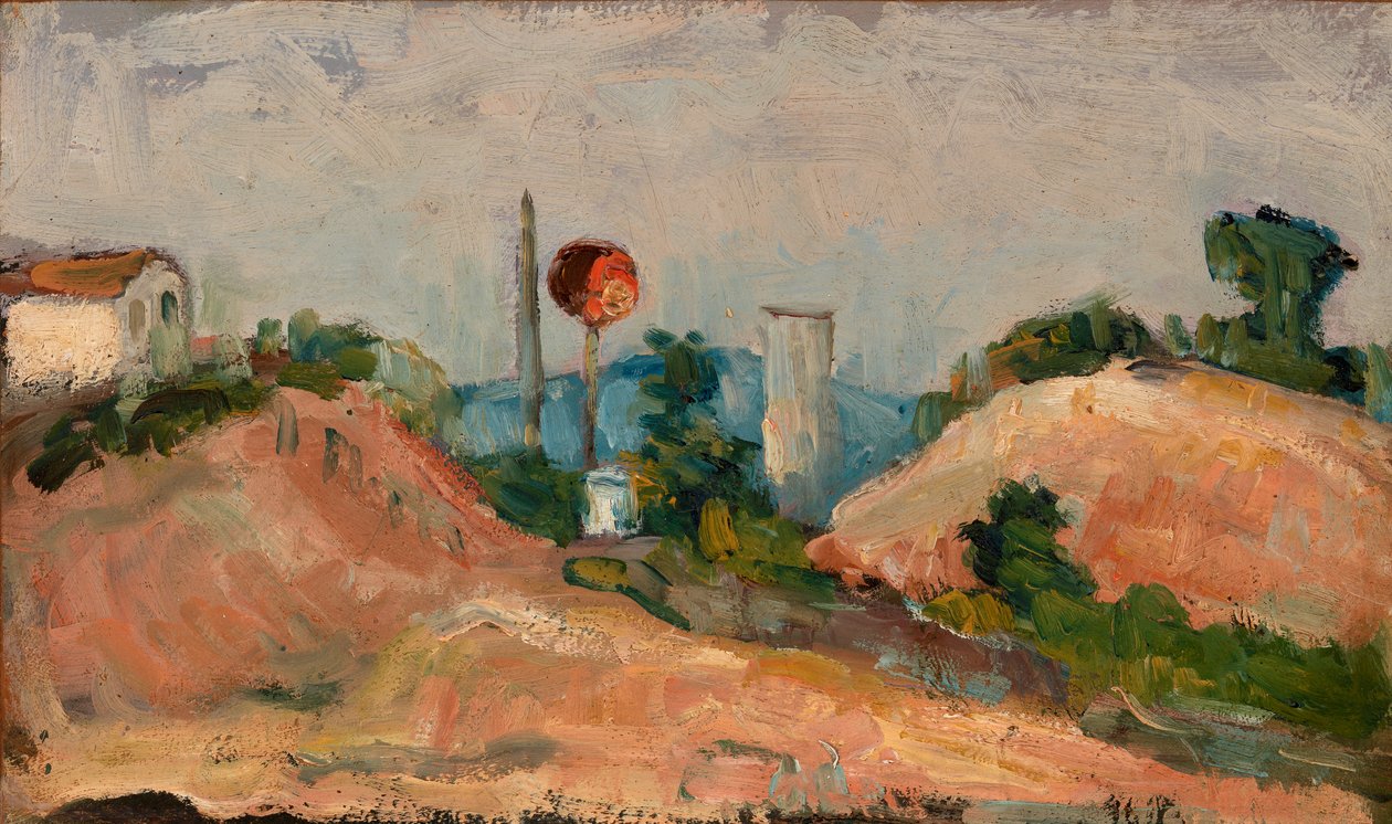 Railroad Cut af Paul Cézanne
