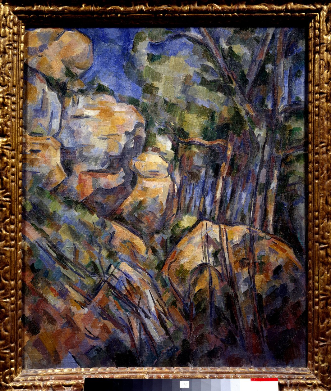 Rock nær hulerne over det sorte slot Maleri af Paul Cezanne (1839-1906) 1904 Søn. 0,65x0,54 m Paris, musee d