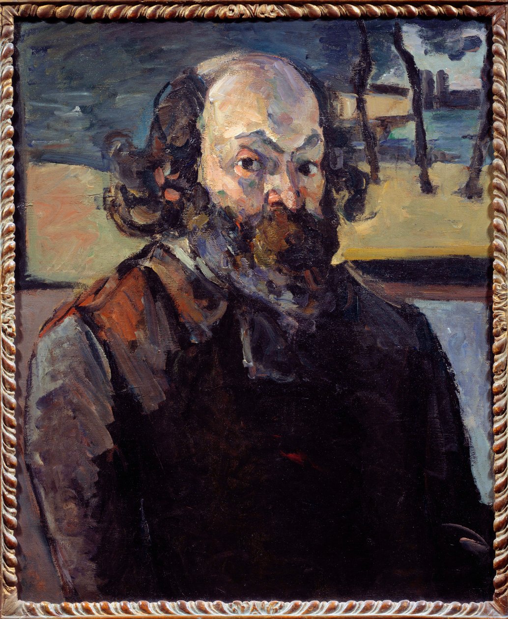 Selvportrætmaleri af Paul Cezanne (1839-1906) 1873-1876 søn. 0,64x0,53 m Paris, musee d