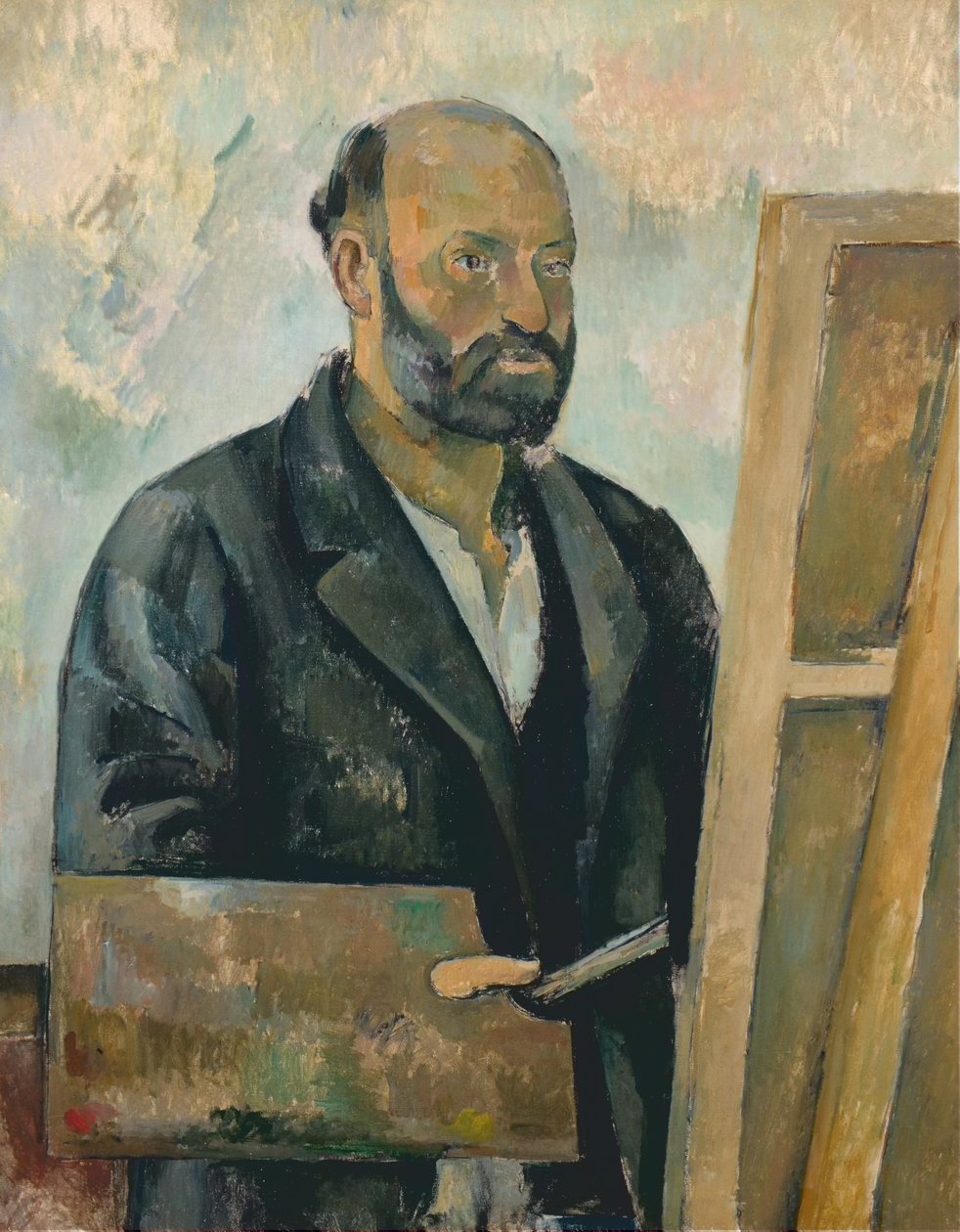 Selvportræt med palet, ca. 1890 (olie på lærred) af Paul Cézanne