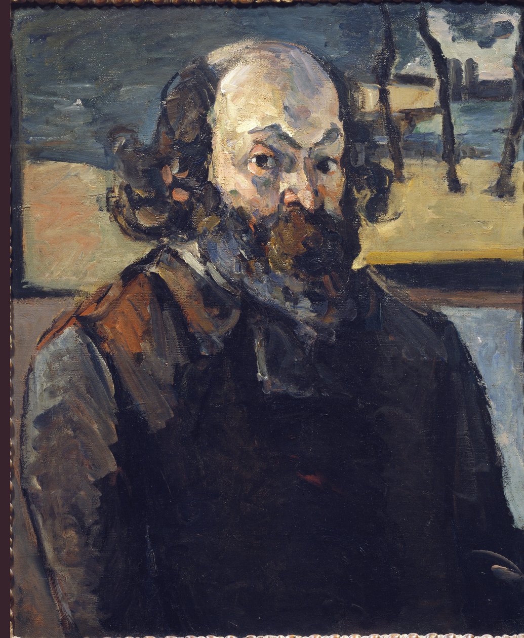 Selvportræt - Olie på lærred af Paul Cézanne