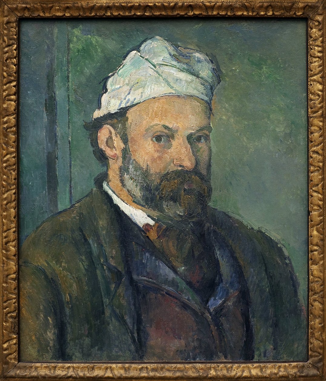 Selvportræt. Maleri af Paul Cezanne (1839-1906), olie på lærred omkring 1880. Fransk kunst af Paul Cézanne