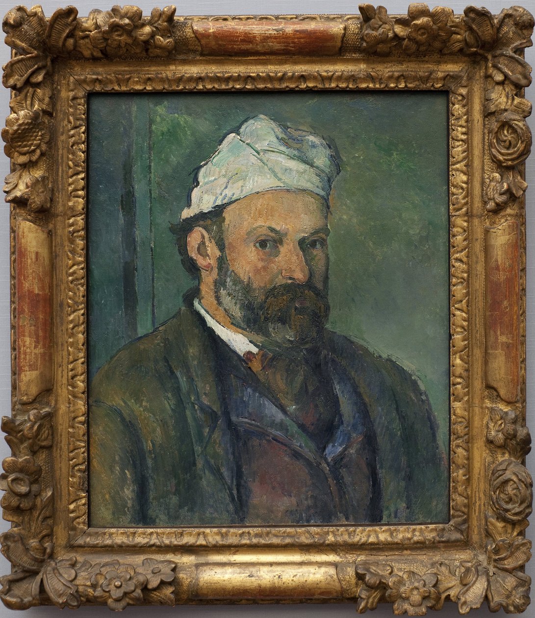 Selvportræt. Maleri af Paul Cezanne (1839-1906), olie på lærred omkring 1880. Fransk kunst af Paul Cézanne
