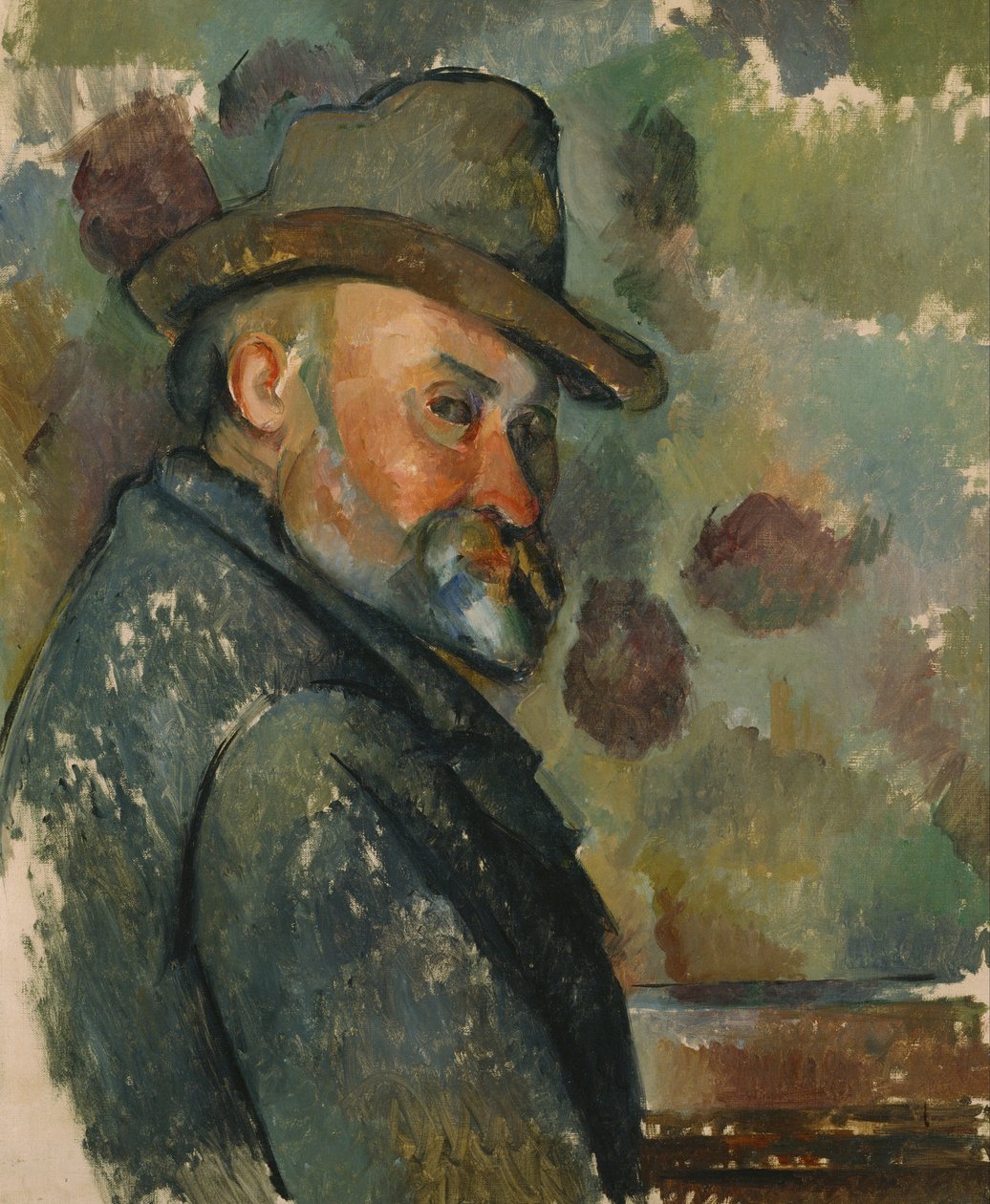 Selvportræt med blød hat af Paul Cézanne