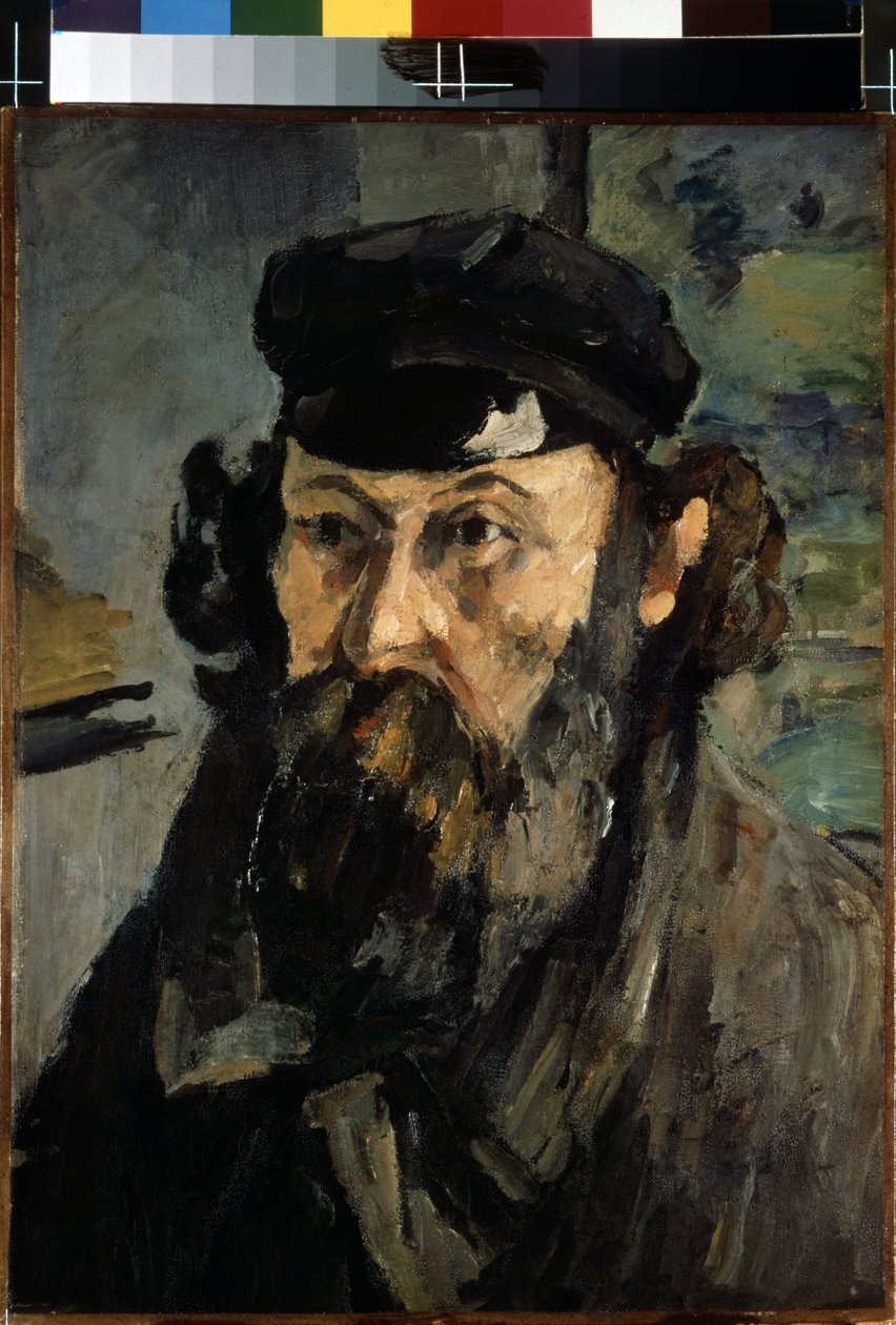 Selvportræt med hatten af Paul Cézanne