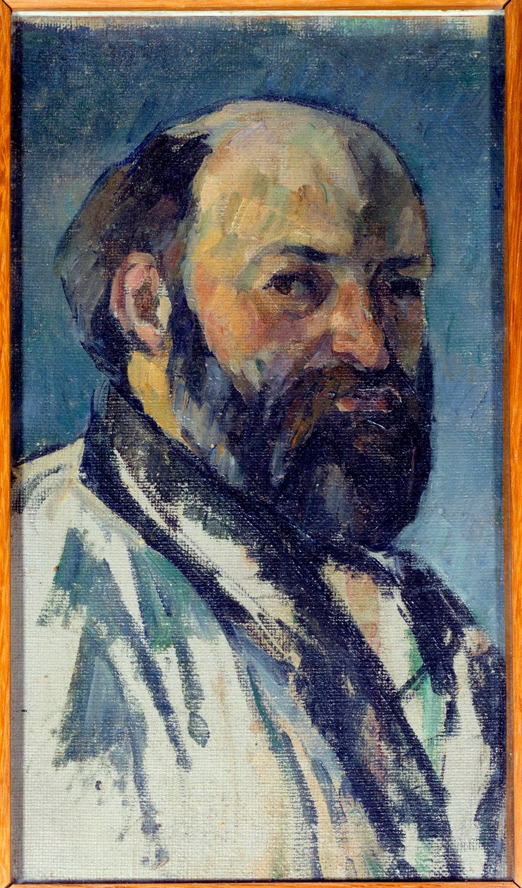 Selvportrætmaleri af Paul Cezanne (1839-1906) 1877 søn. 0,25x0,14 m Paris, Musee d