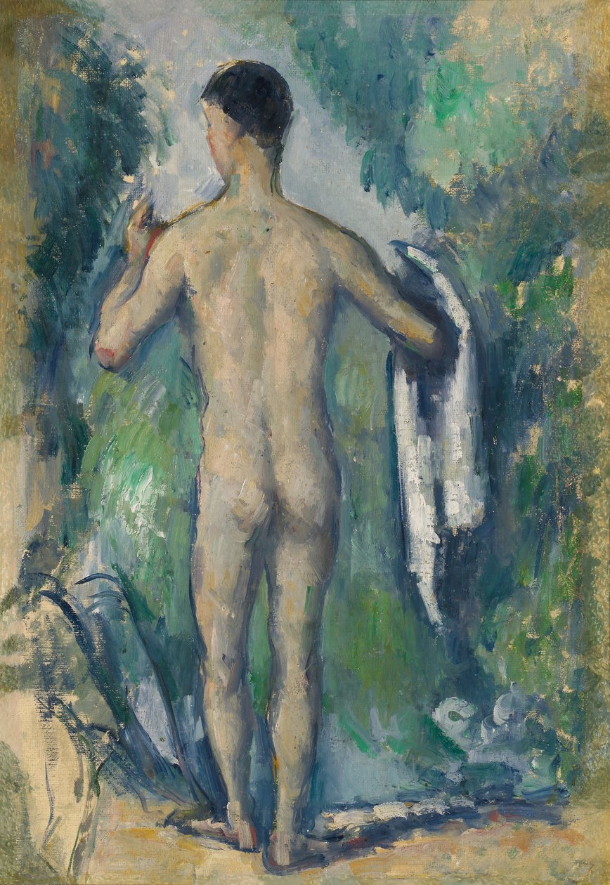 Stående Bader, Set bagfra af Paul Cézanne
