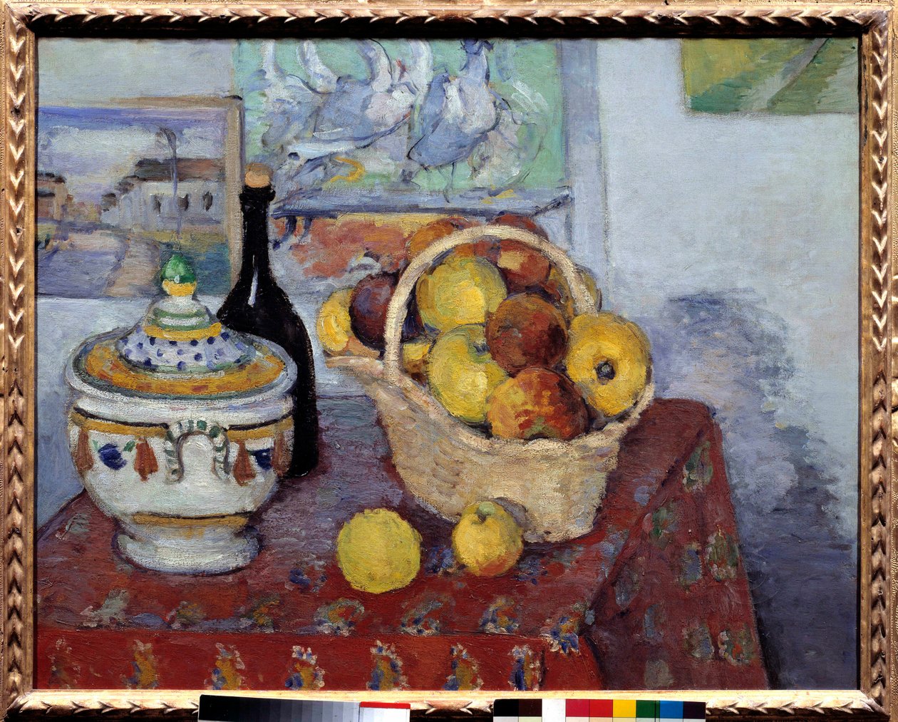 Still Life at the Soupiere Painting by Paul Cezannedani af Paul Cézanne