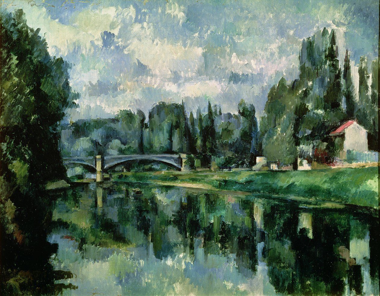 The Banks of the Marne at Creteil, ca. 1888 (olie på lærred) af Paul Cézanne