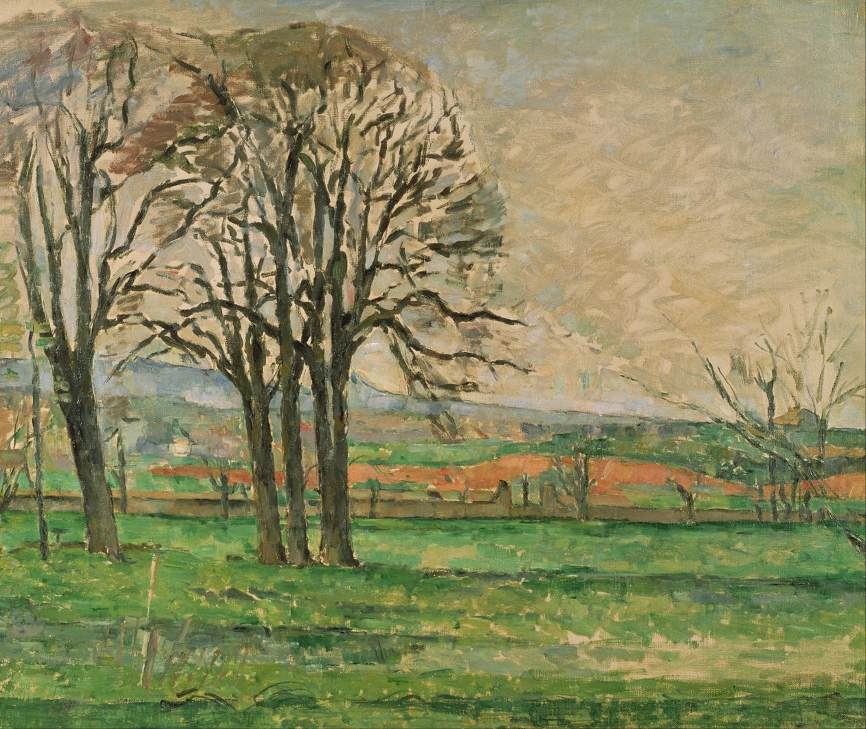 De nøgne træer ved Jas de Bouffan  af Paul Cézanne