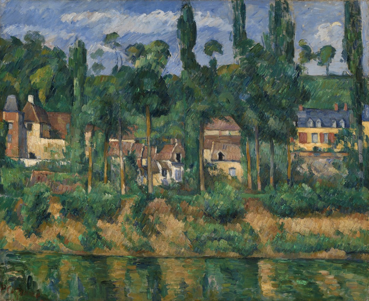 Chateau de Medan, ca. 1880 (olie på lærred) af Paul Cézanne