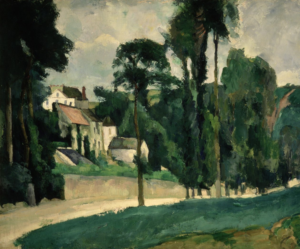 Vejen ved Pontoise af Paul Cézanne