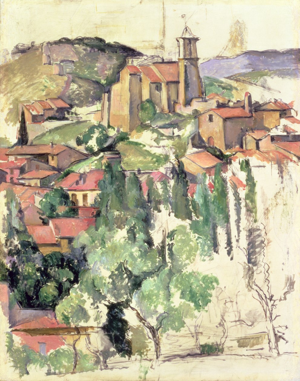 Landsbyen Gardanne af Paul Cézanne