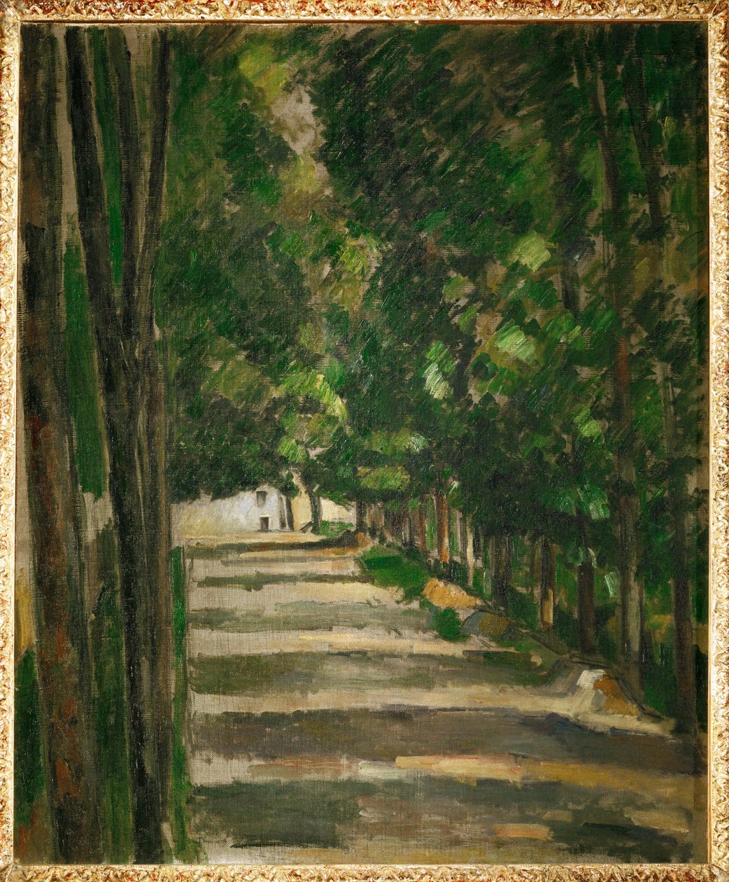 The avenue (olie på lærred) af Paul Cezanne
