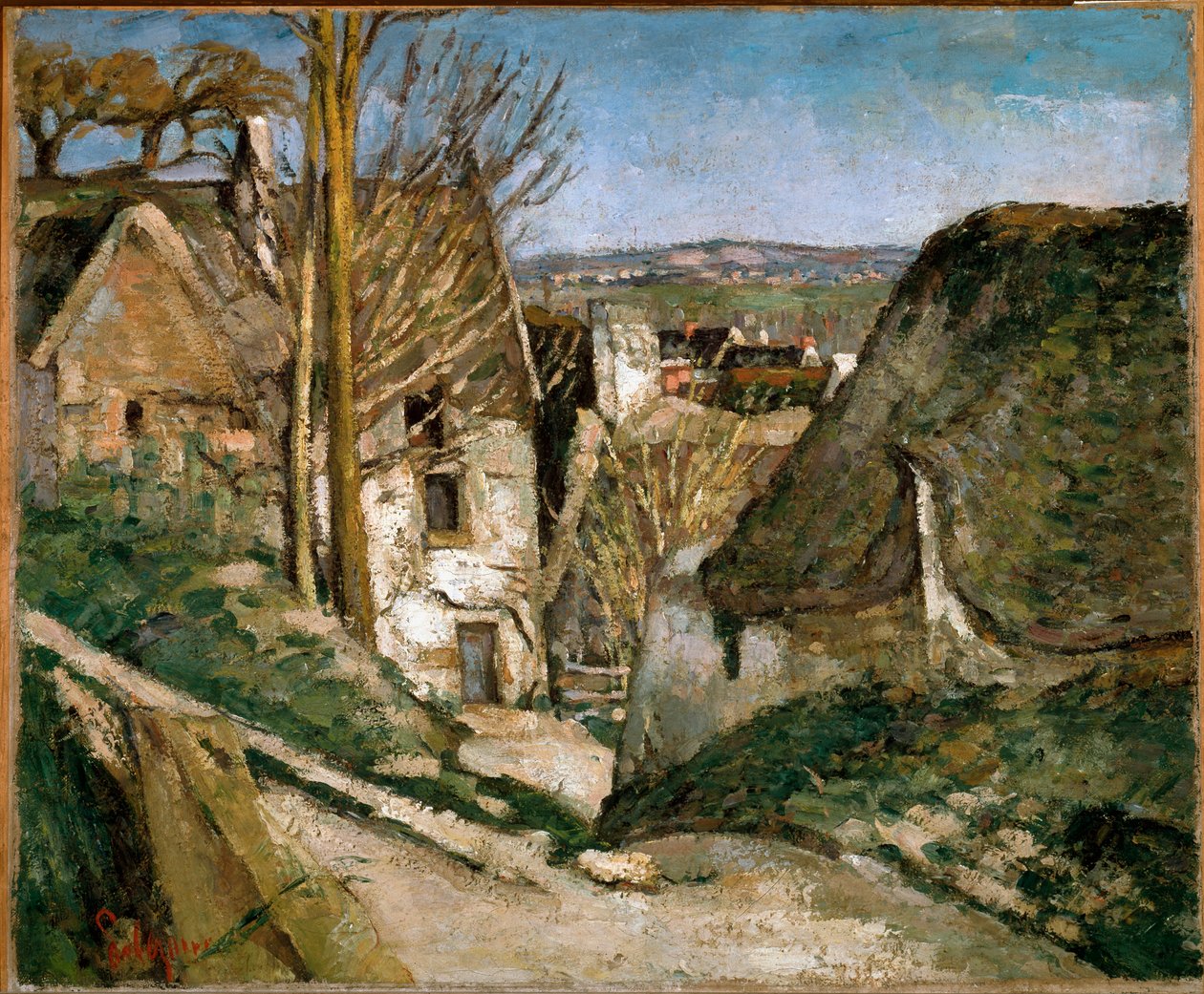 Den hængte mands hus (olie på lærred af Paul Cézanne