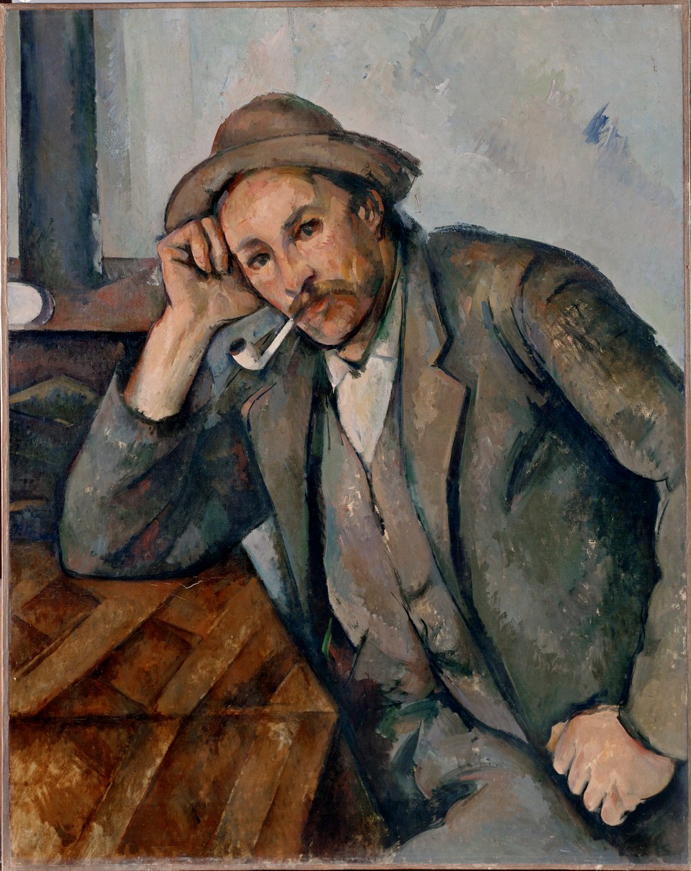 Piberygeren ... (olie på lærred) af Paul Cézanne