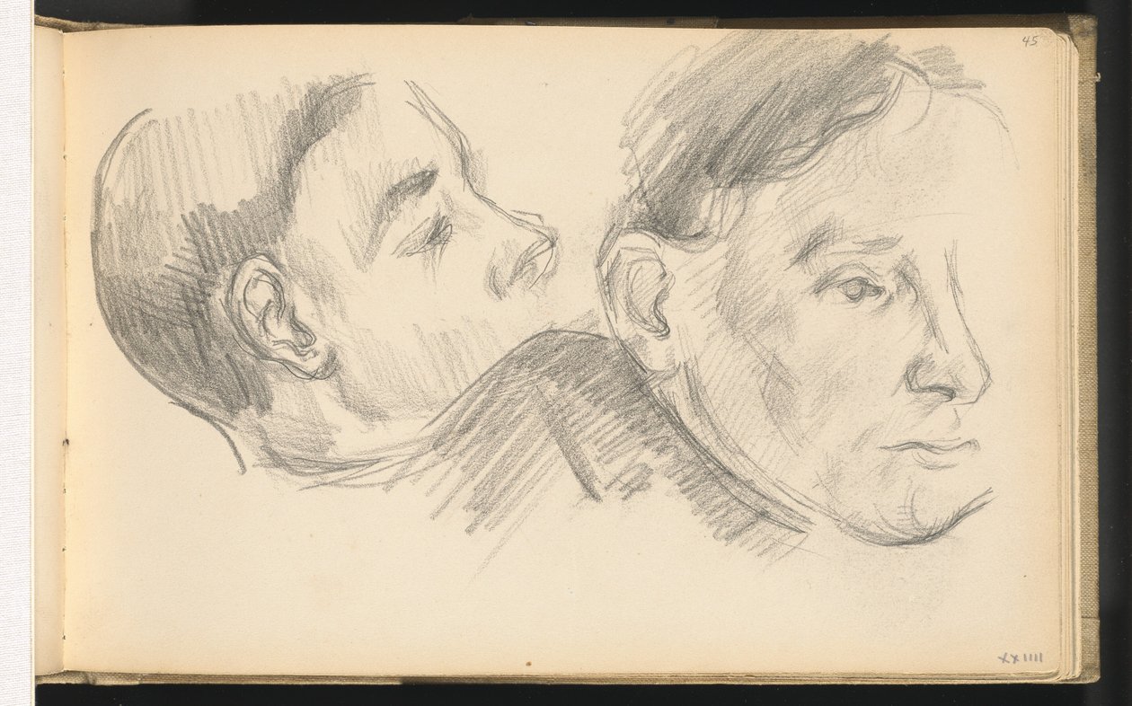 To hoveder af Paul Cézanne