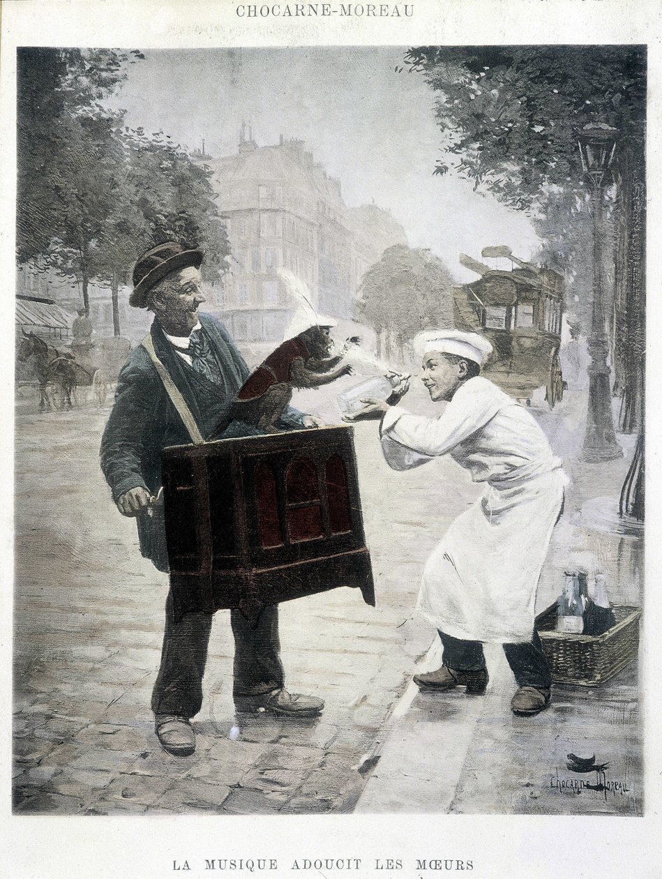 Musik blødgør moralen, maleri af Chocarne-Moreau, ca. 1900 af Paul Charles Chocarne Moreau