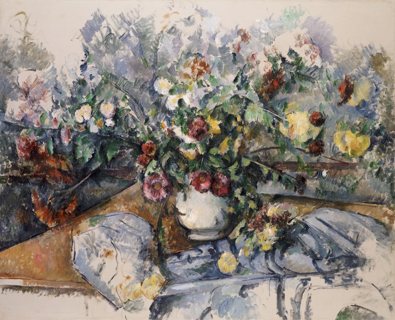 En stor buket blomster, ca. 1892-95 af Paul Cézanne
