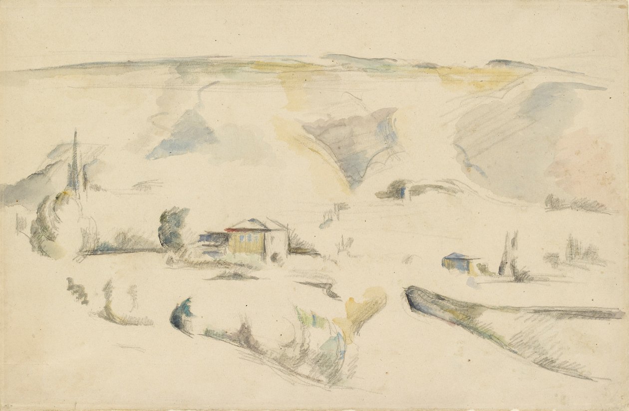 Udsigt over en dal, slutningen af det 19. århundrede af Paul Cézanne