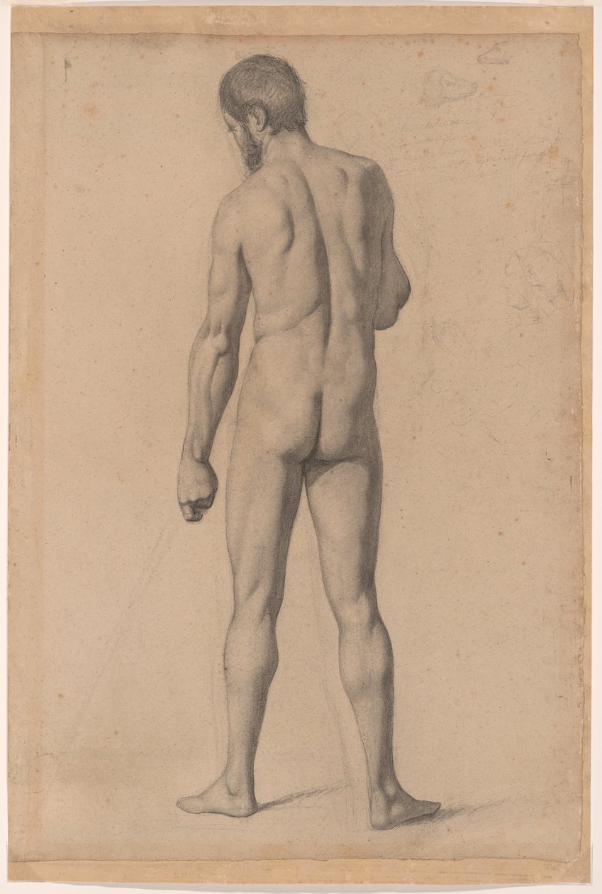 Akademisk nøgen, set bagfra af Paul Cézanne