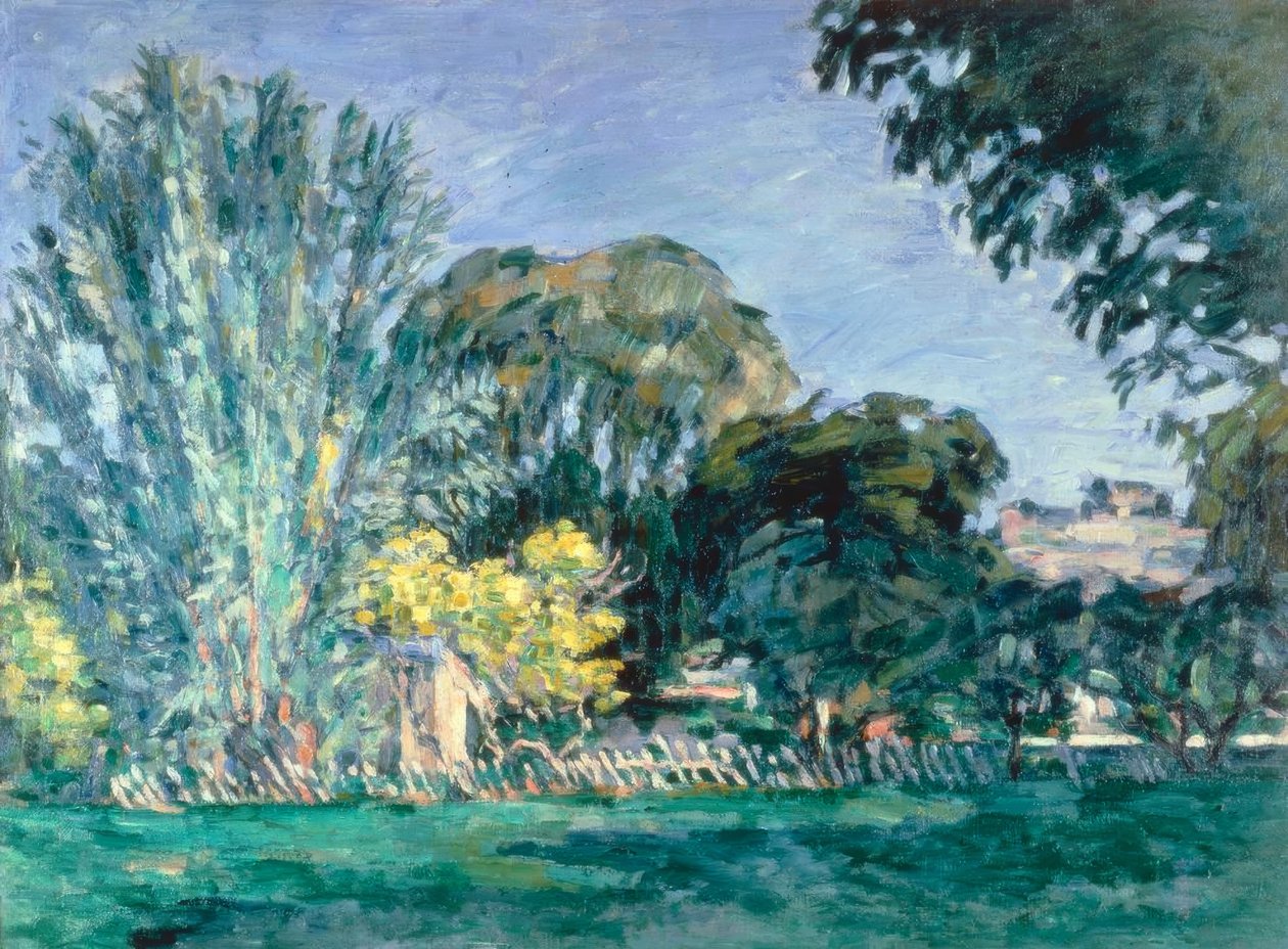 Træer på Jas de Bouffan af Paul Cézanne