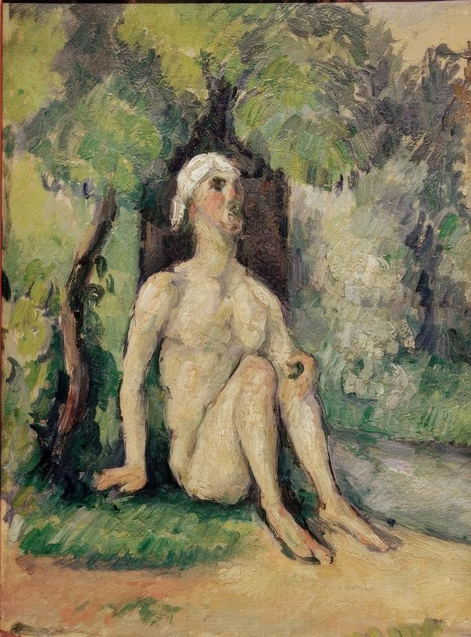 Badende i vandkanten af Paul Cézanne