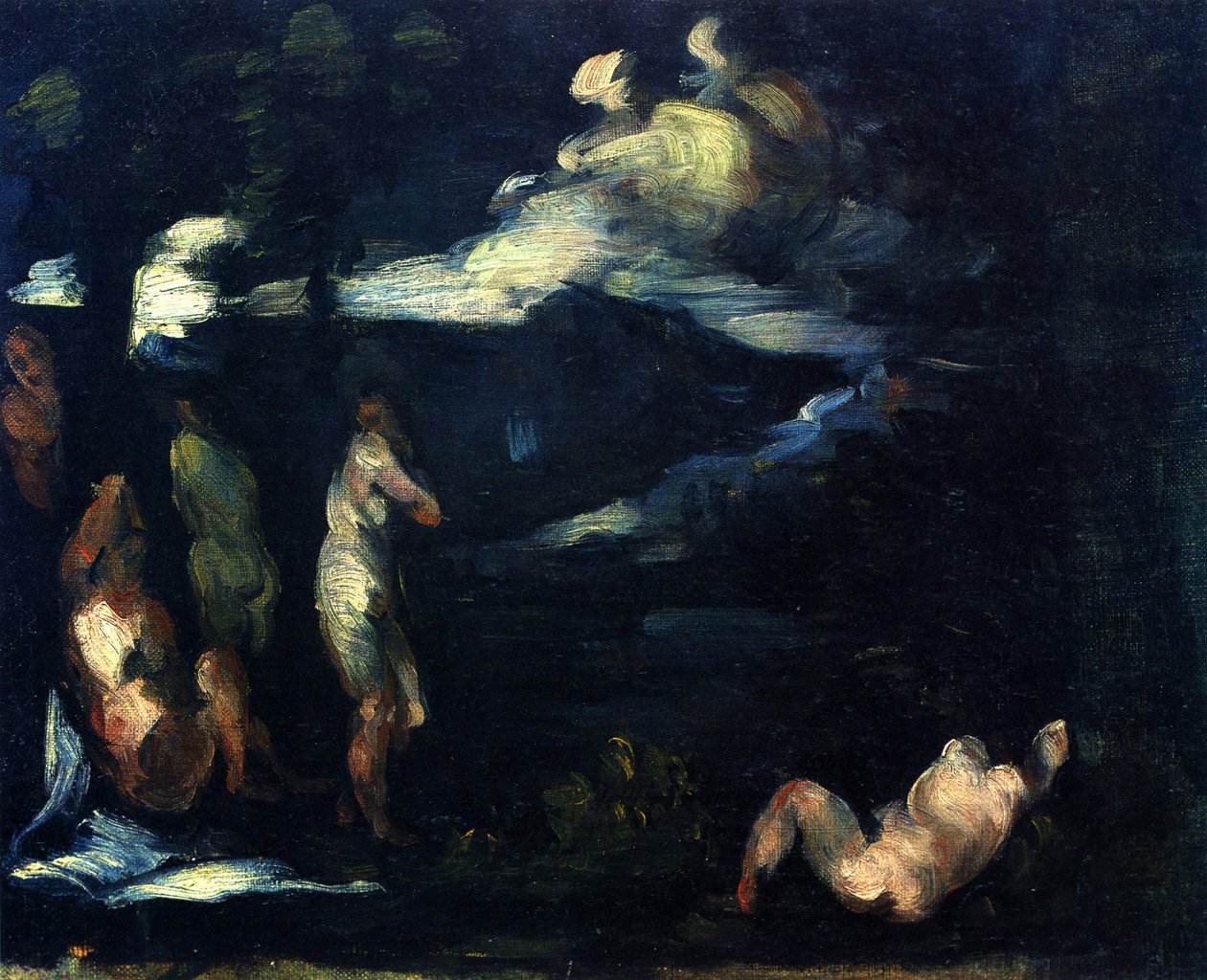 Badegæster af Paul Cézanne
