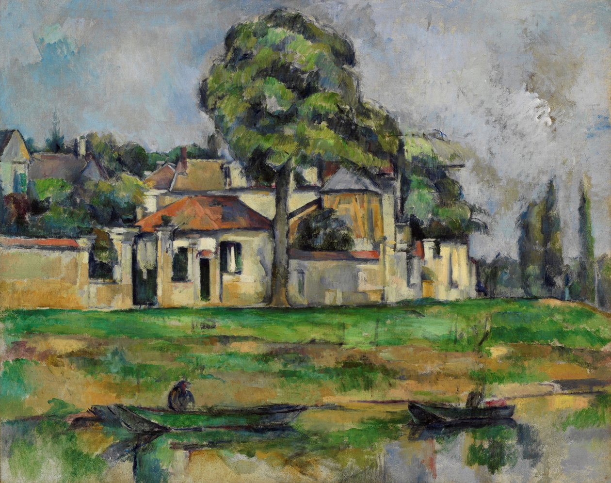 Banks of the Marne, ca. 1888 af Paul Cézanne