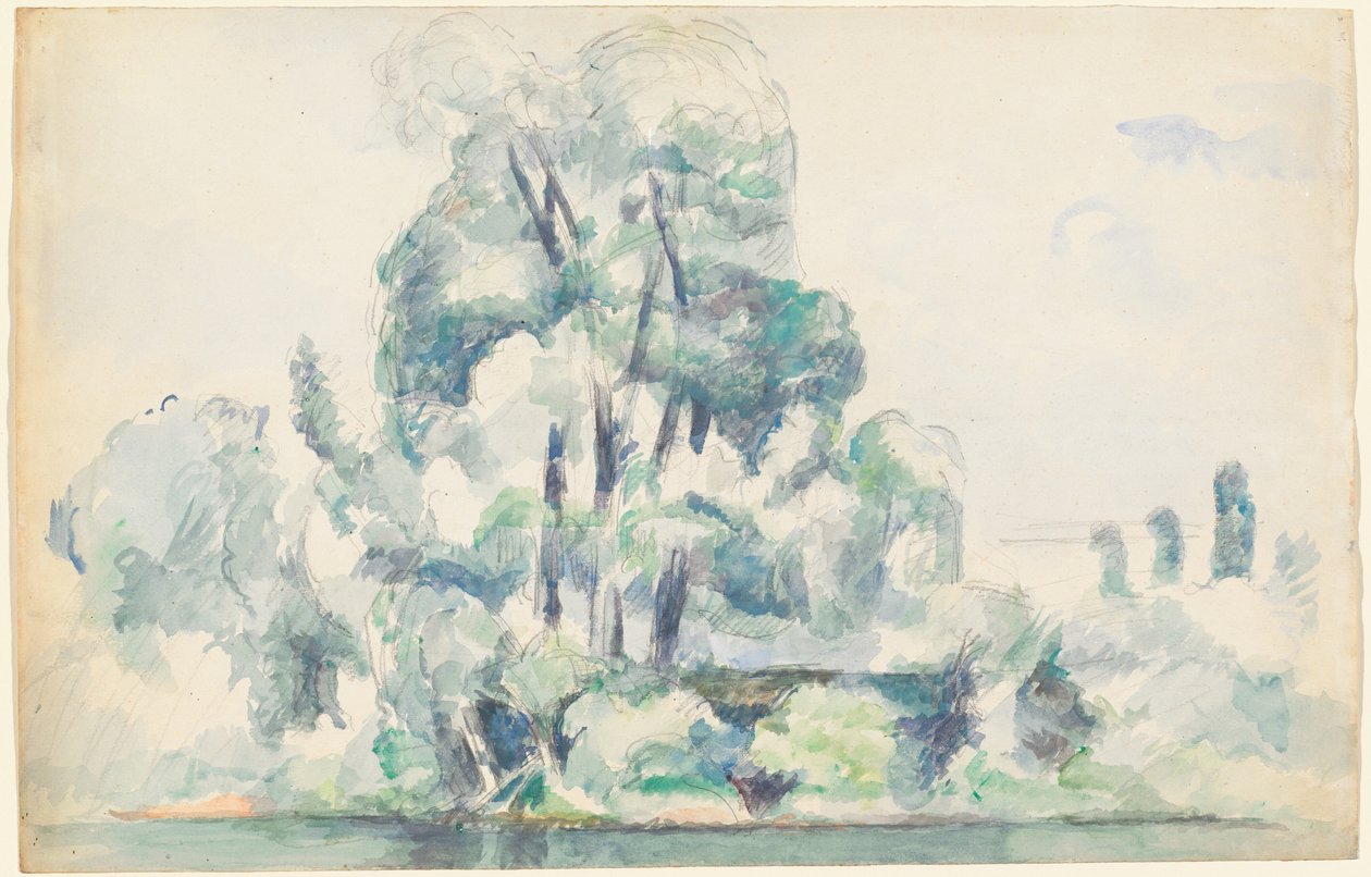 Seinen ved Médan af Paul Cézanne