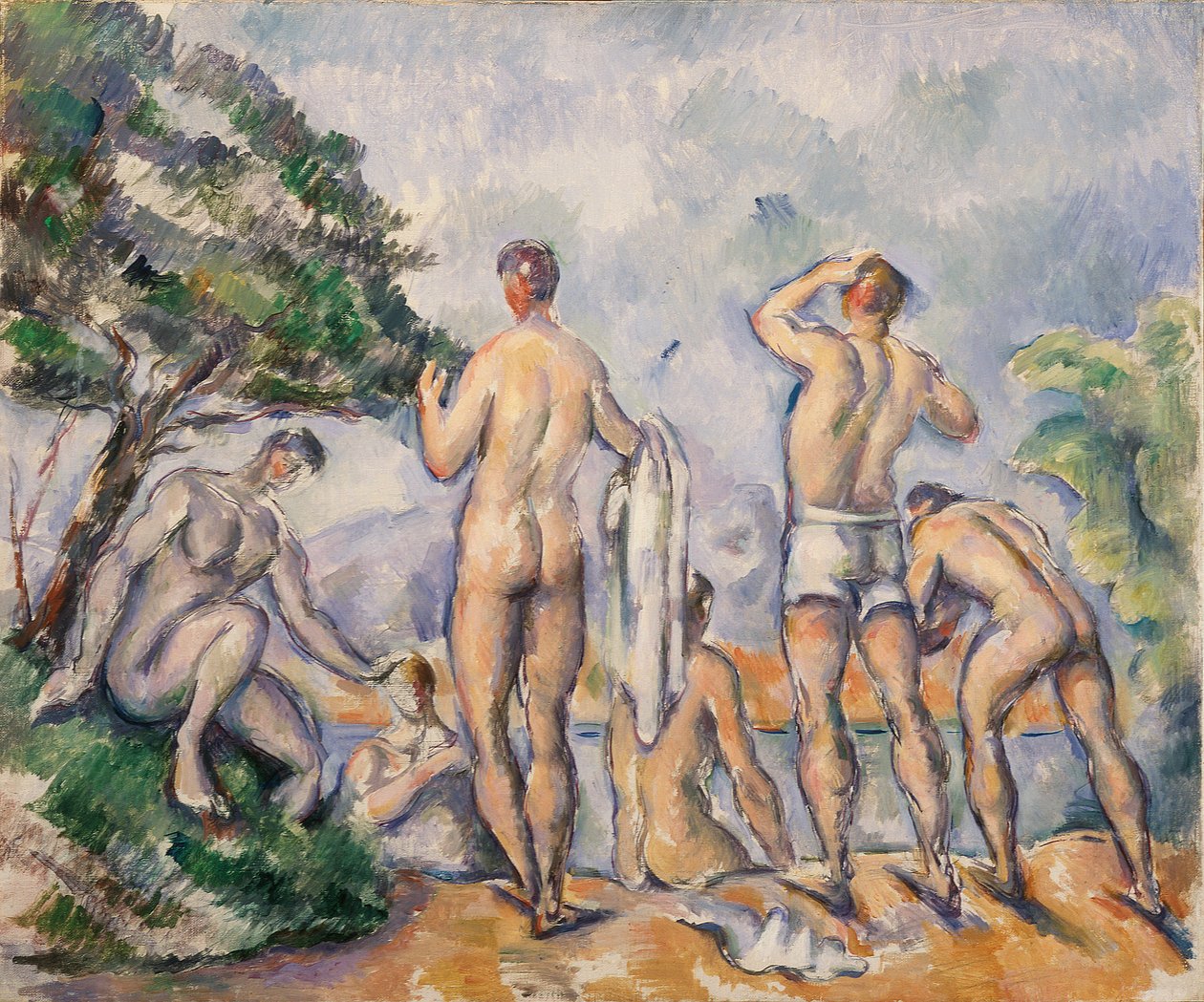 Badegæster af Paul Cézanne