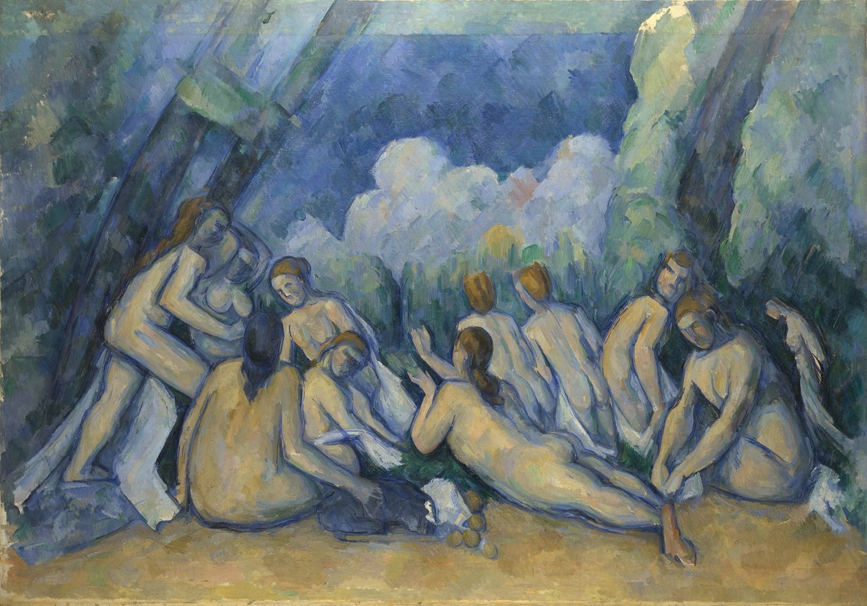 Badende De store badegæster, 1894-1905 af Paul Cézanne