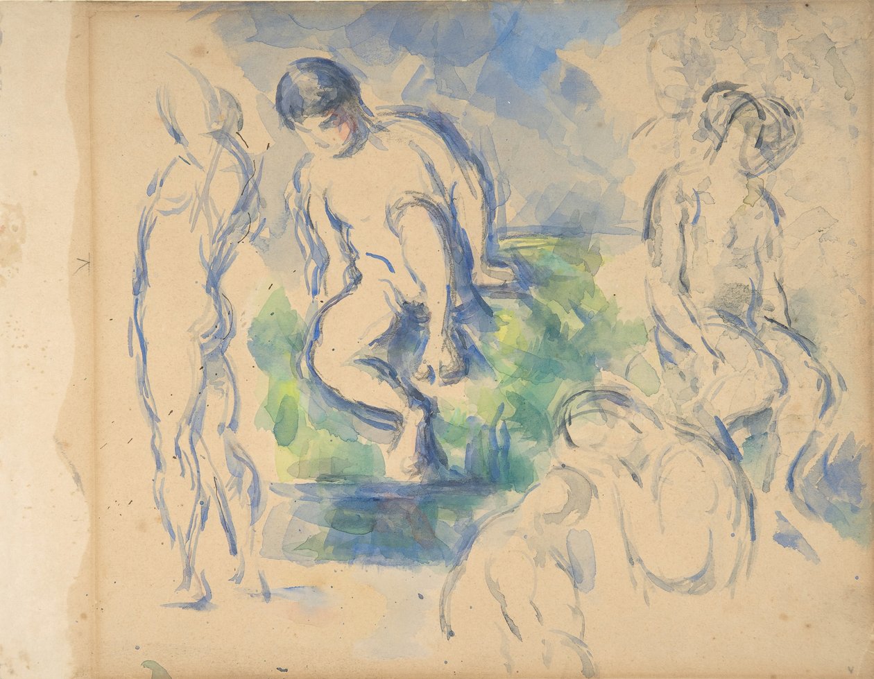 Badende recto, Still Life verso, ca. 1890 recto - 1900 verso. af Paul Cézanne