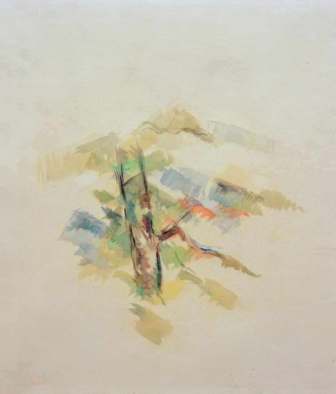 Træstudie af Paul Cézanne