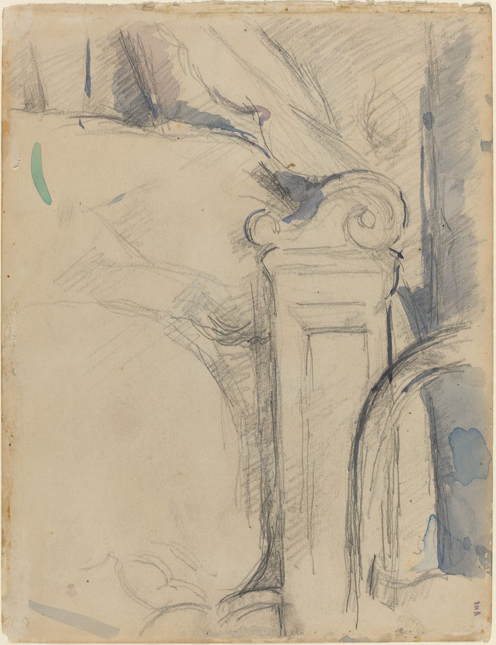 Sengestolpe [verso] af Paul Cézanne