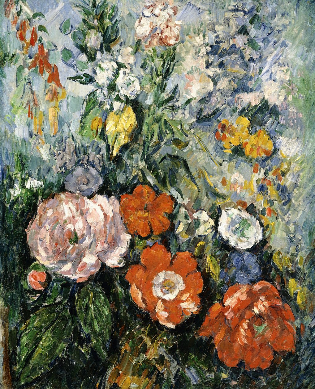 Buket blomster, 1879-1880 af Paul Cézanne