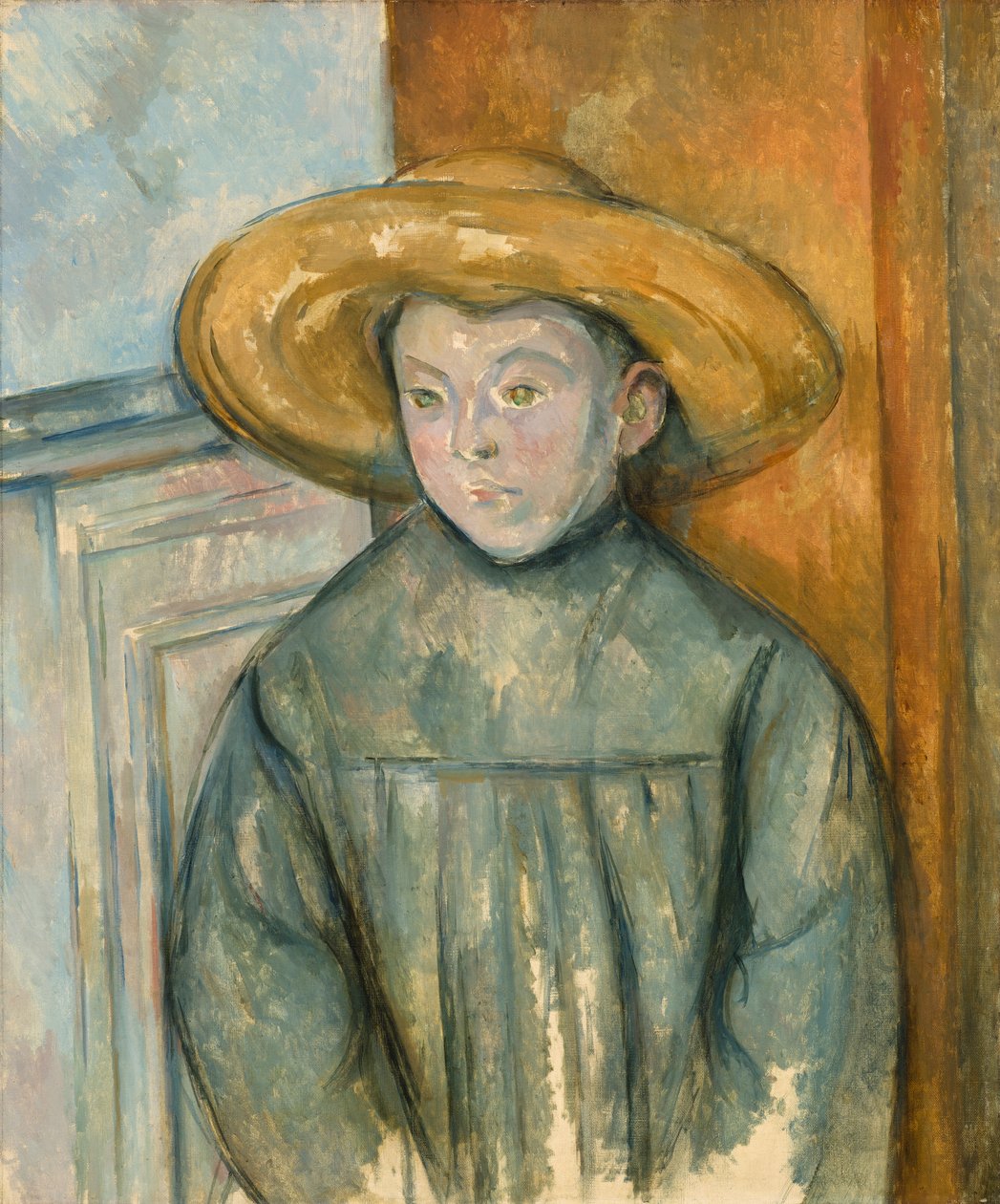 Dreng med stråhat, 1896 af Paul Cézanne