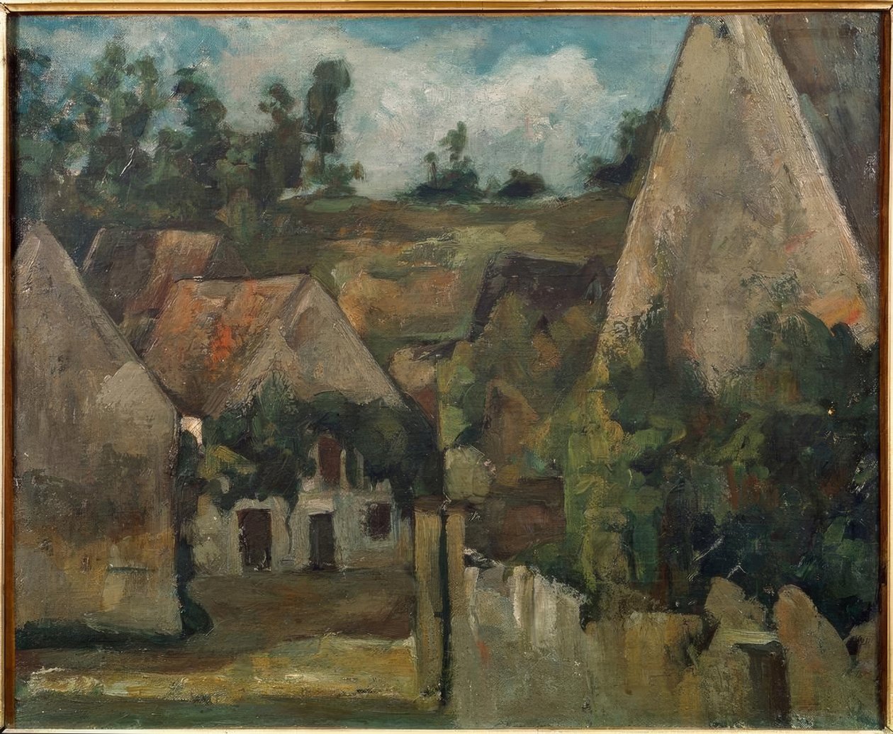 Korsvej mellem rue Rémy i Auvers af Paul Cézanne