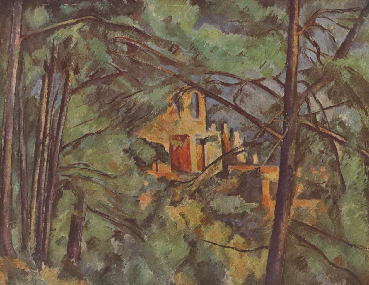 Château Noir bag træerne af Paul Cézanne