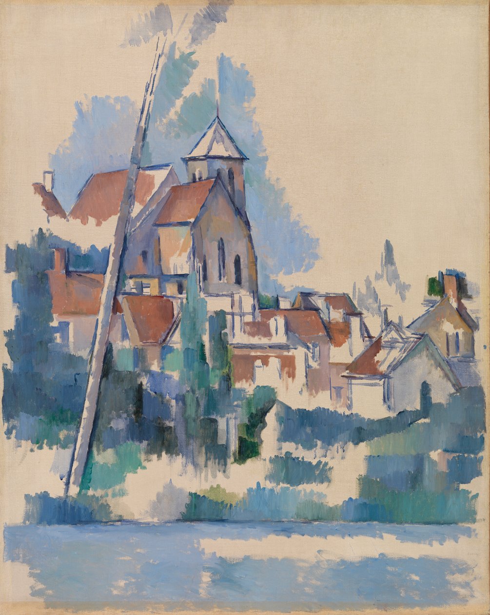 Kirken i Montigny-sur-Loing (Montigny-sur-Loings kirke) af Paul Cézanne