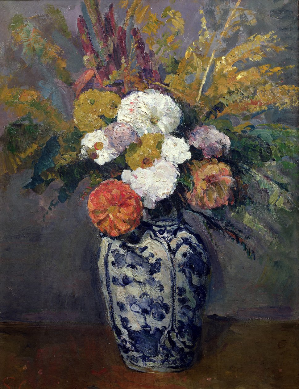 Dahliaer, ca. 1873 af Paul Cézanne