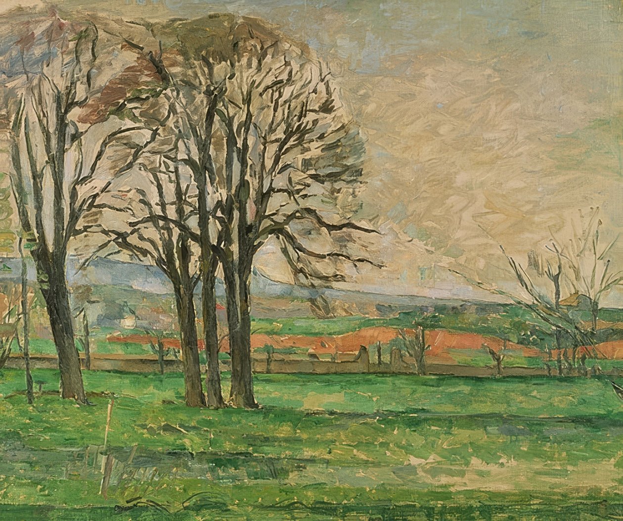De nøgne træer ved Jas de Bouffan. 1885-86 af Paul Cézanne