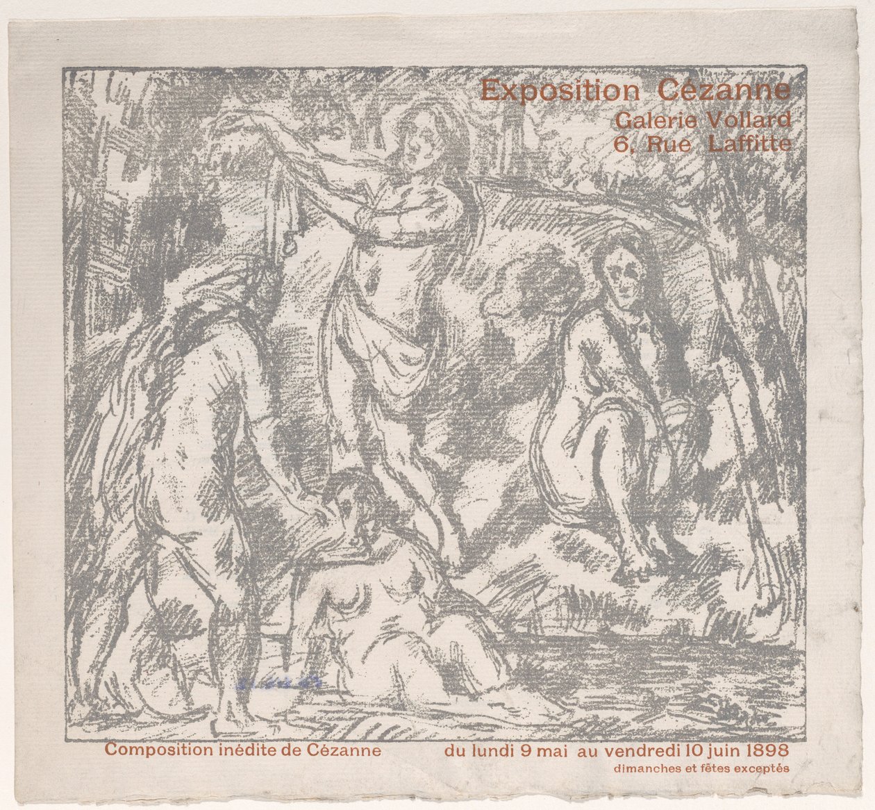 Udstillingskatalogomslag til et Cézanne-udstilling i Galerie Vollard 9. maj-10. juni 1898..., 1898. af Paul Cézanne