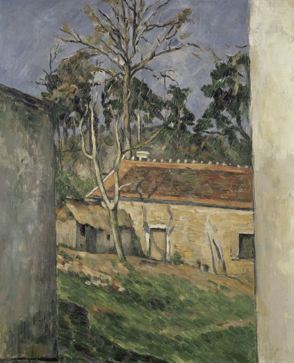 Gårdsplads, 1879 af Paul Cézanne