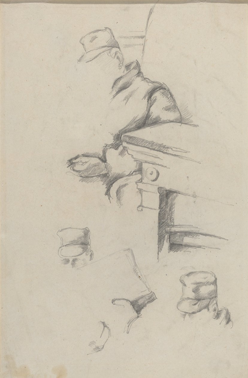 Kunstnerens far [verso] af Paul Cézanne