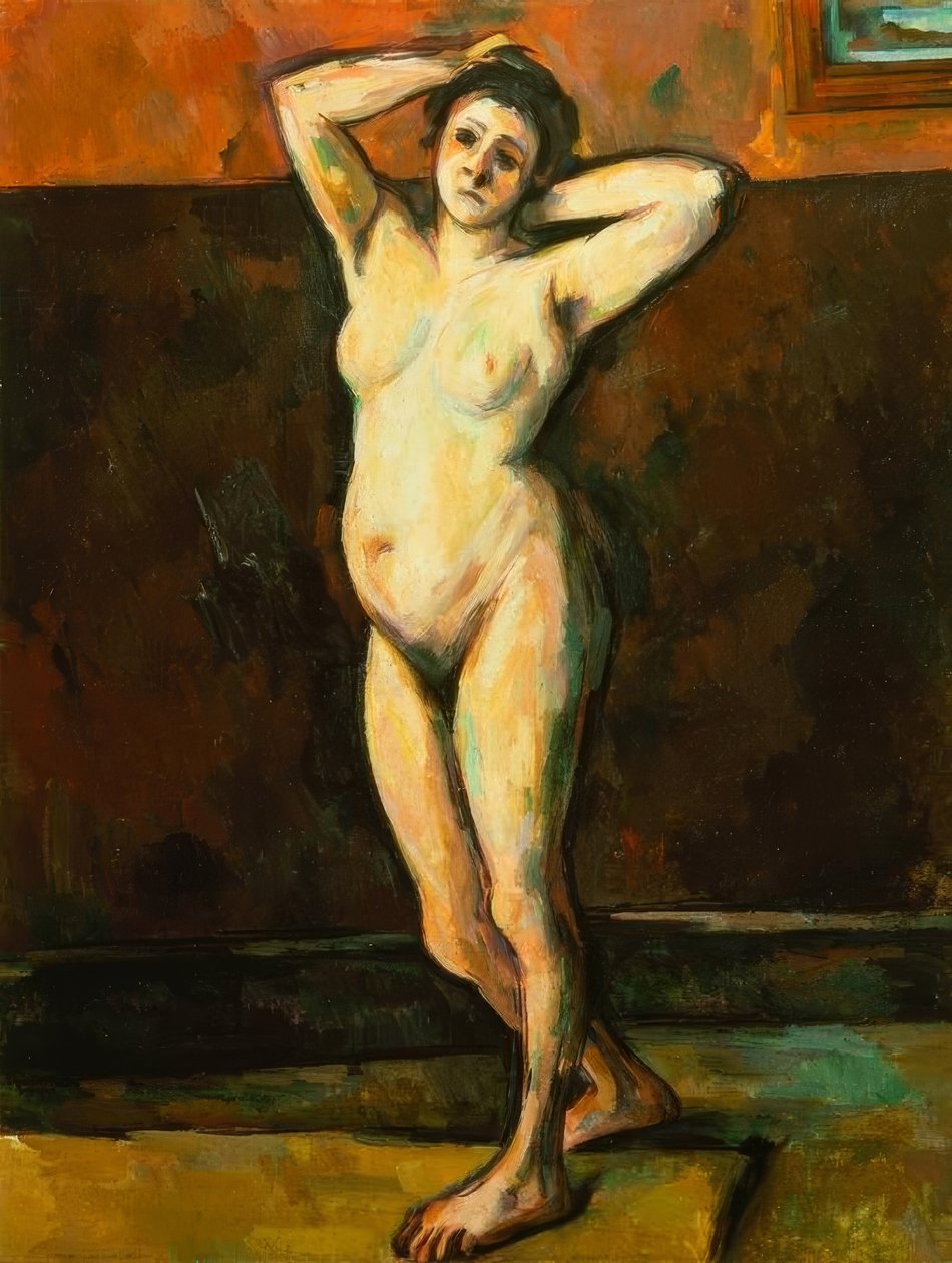 Stående nøgen kvinde af Paul Cézanne
