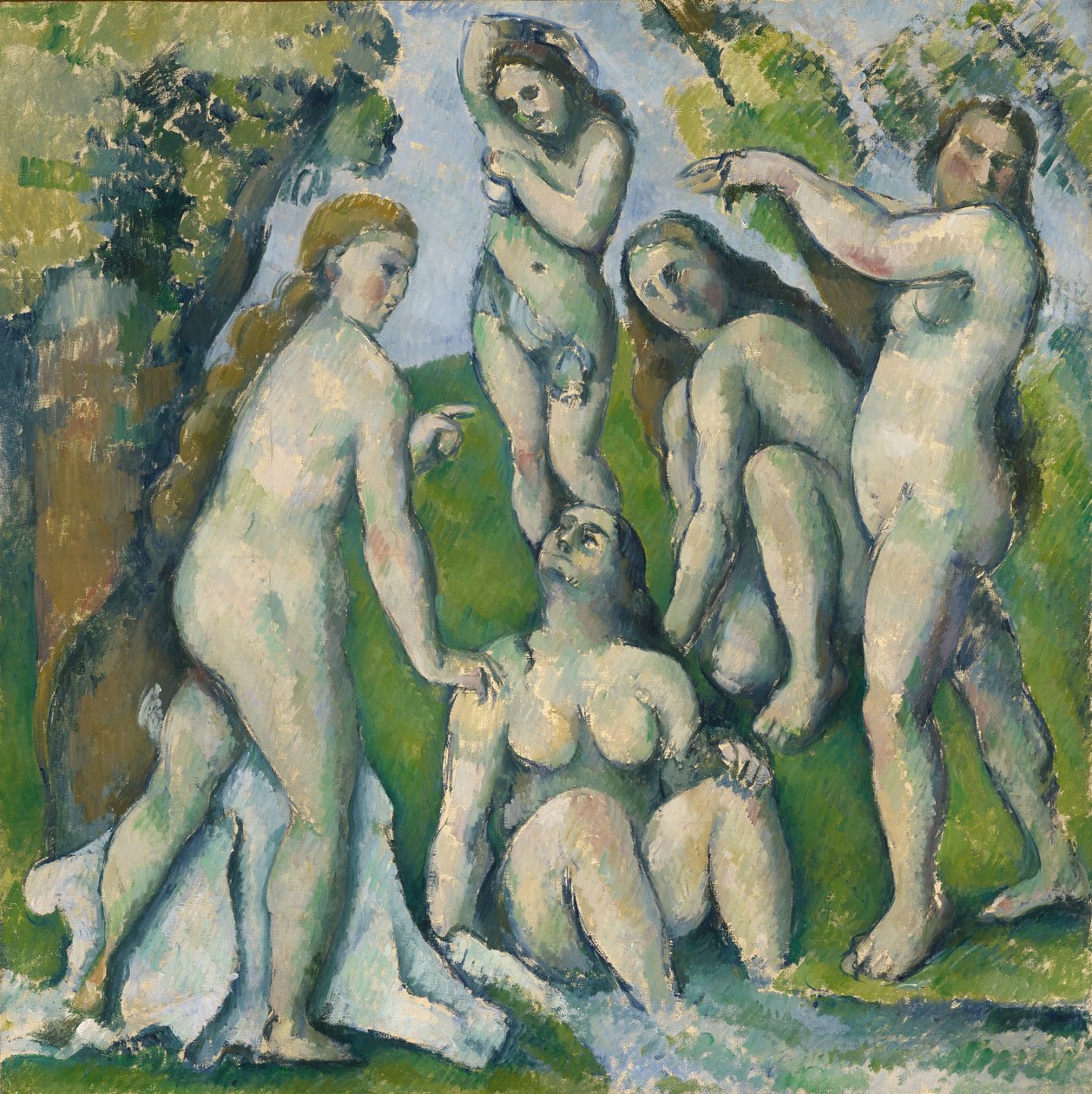 Fem Badende, 1885-87 af Paul Cézanne