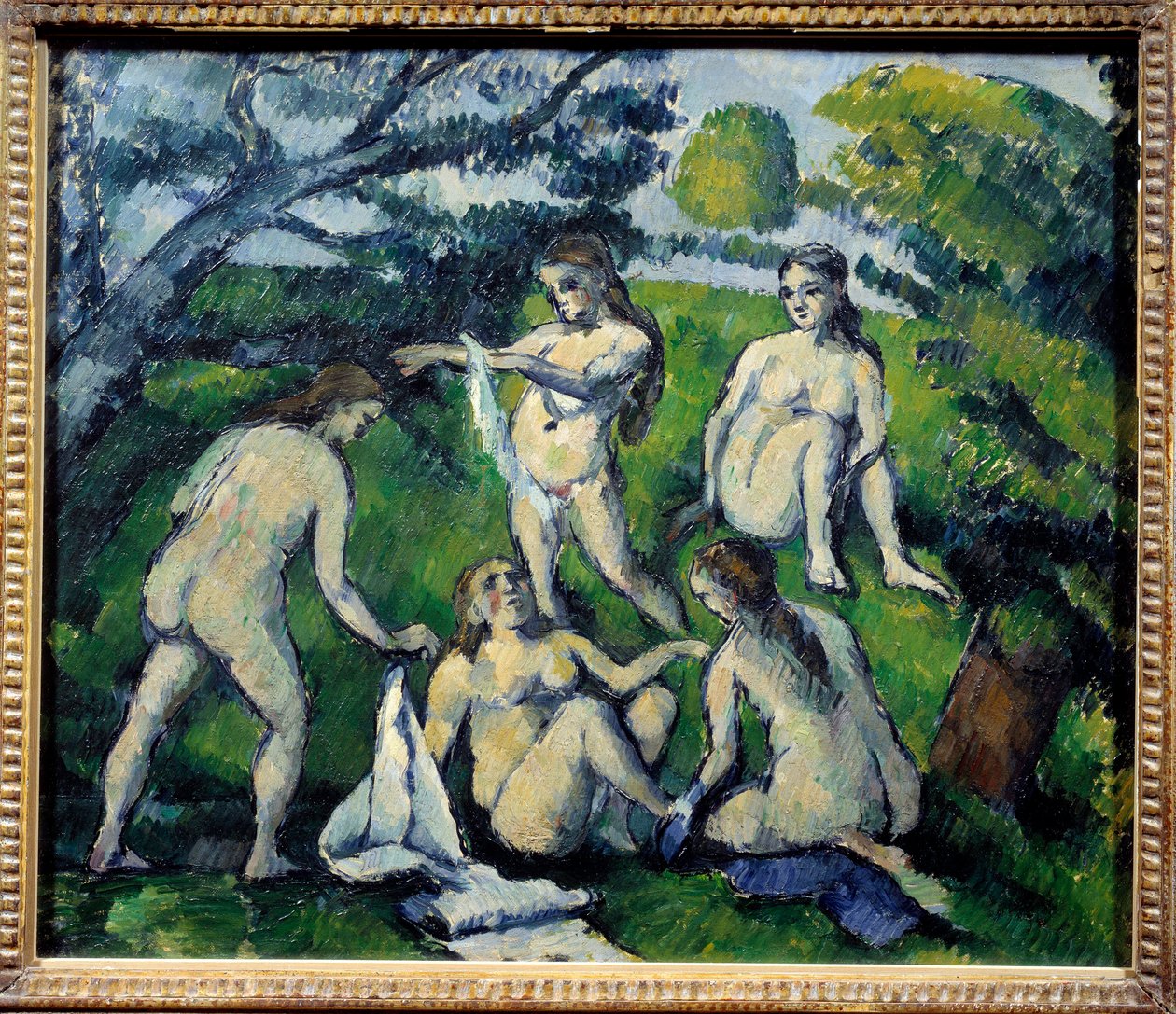 Fem badende maleri af Paul Cezanne af Paul Cézanne